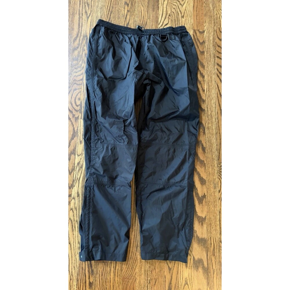 Field & Stream Heavy Rain Windbreaker Pants Black Cargo Mens Size Large Hiking